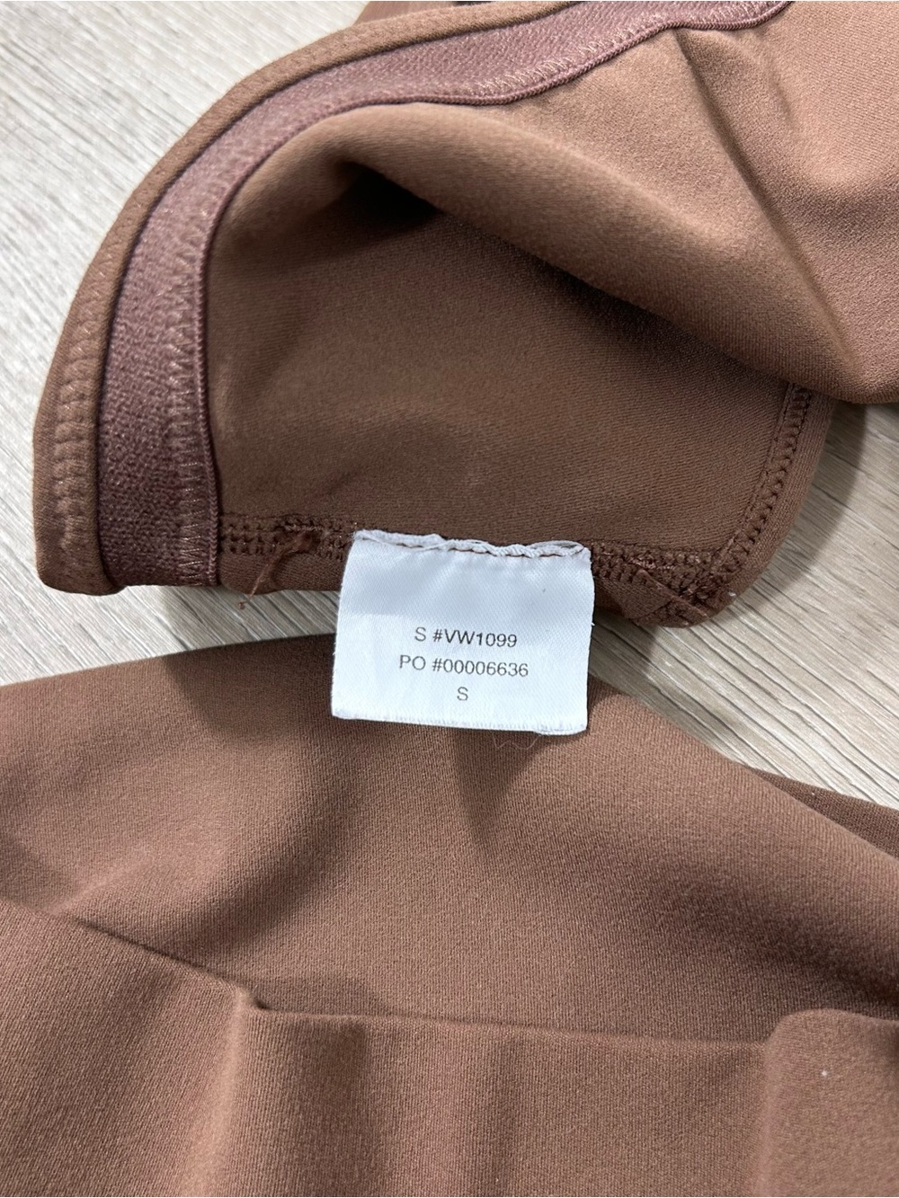 Java Brown Matching Workout Set - Sports Bra S & High Waisted Biker Shorts XS - Picture 2 of 5